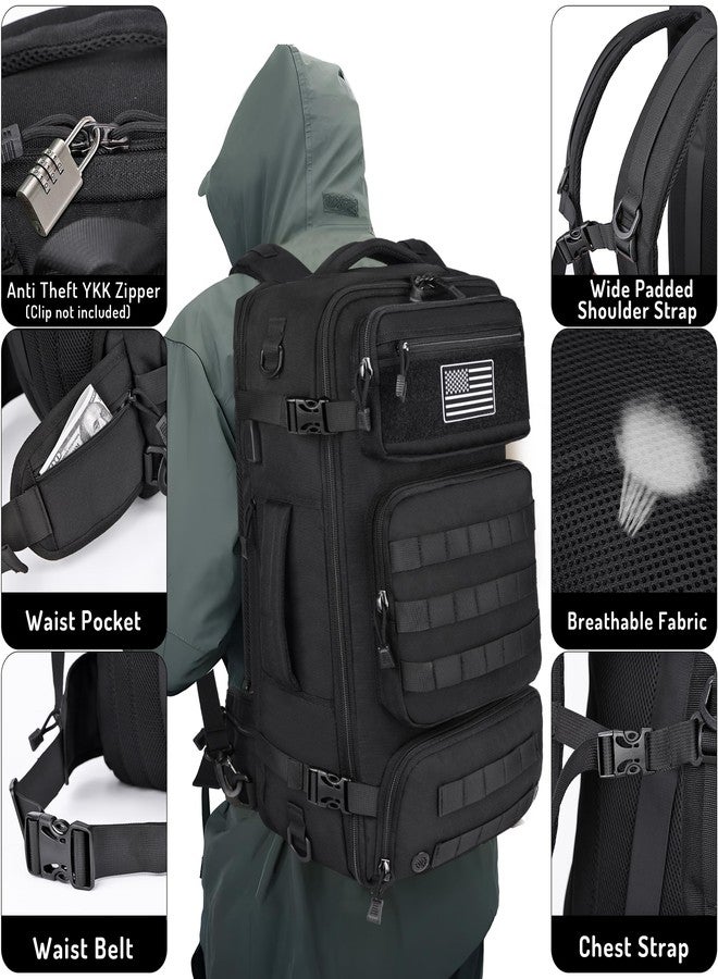 MOZETO Travel Backpack for Men 40L TSA Approved Carry On Backpack with USB Charging Port Durable Water-resistant Convertible Duffle Luggage Bag Large Weekender Bag Daypack Fits 17.3 Inch Laptop - Image 3