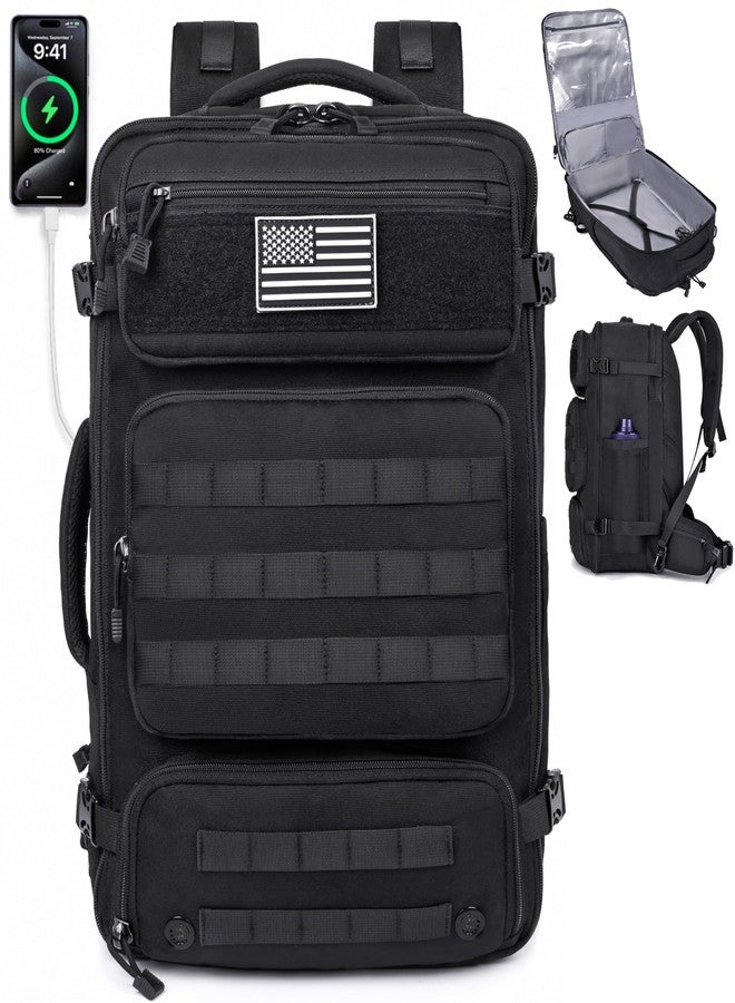 MOZETO Travel Backpack for Men 40L TSA Approved Carry On Backpack with USB Charging Port Durable Water-resistant Convertible Duffle Luggage Bag Large Weekender Bag Daypack Fits 17.3 Inch Laptop - Image 1
