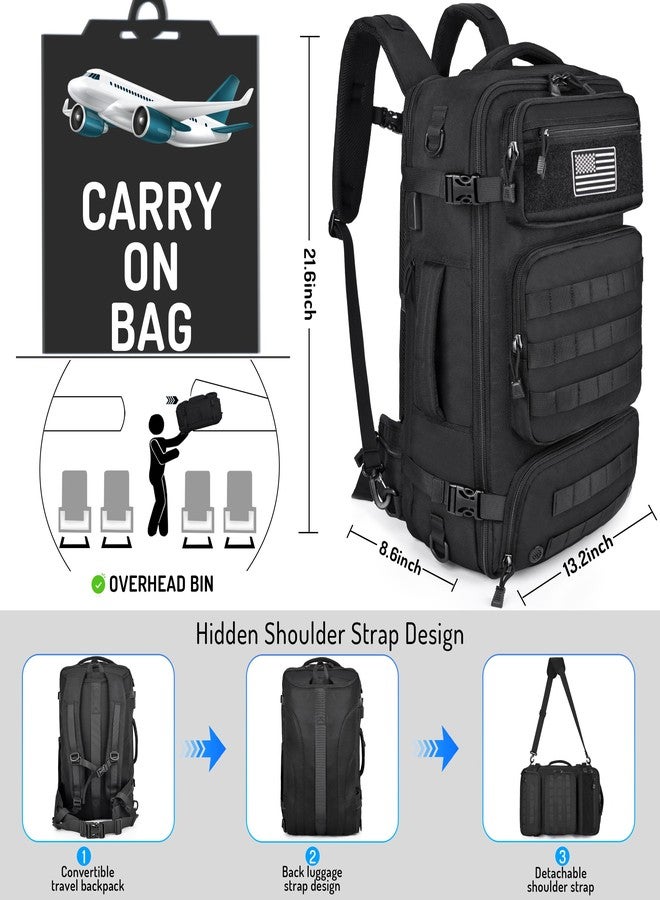 MOZETO Travel Backpack for Men 40L TSA Approved Carry On Backpack with USB Charging Port Durable Water-resistant Convertible Duffle Luggage Bag Large Weekender Bag Daypack Fits 17.3 Inch Laptop - Image 5
