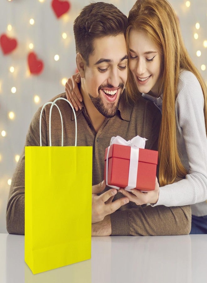 ٢٤ كيس هدايا صغير، مقاس ٨٫٦ بوصة × ٦٫٣ بوصة × ٣٫١٥ بوصة، أكياس ورق كرافت لحفلات المناسبات، مزودة بمقابض، أكياس هدايا صفراء بالجملة، أكياس هدايا، أكياس بيع بالتجزئة، أكياس حلوى لعيد الميلاد، وأعياد الميلاد، وحفلات الزفاف، والتسوق، والحفلات - Image 5