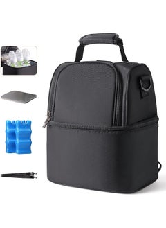 NCVI NCVI Breastmilk Cooler Bag with Ice Pack, Insulated Lunch Bag for Women Men, Baby Bottle Bag Fits 6 Bottles for Nursing Mom Daycare, Double Deck Cooling Bag, Work, Picnic  - Image 1
