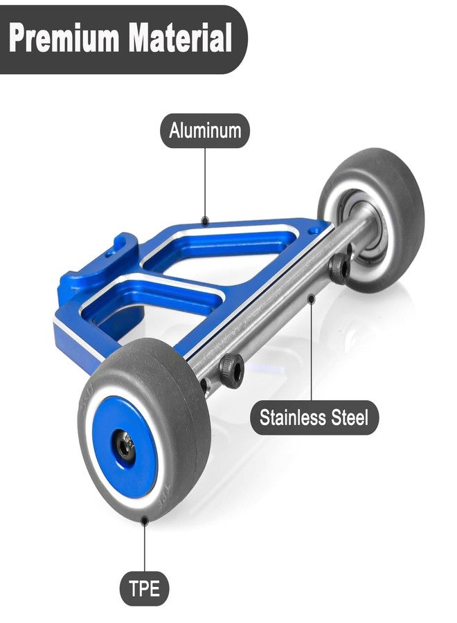 XSYGO Aluminum Wheelie Bar Set Stand Up Wheel for 1/16 Traxxas Mini XRT VXL-3s 108076-1 Mini Maxx BL-2s 107154-1 Monster Truck Upgrades Part (Blue) - Image 2