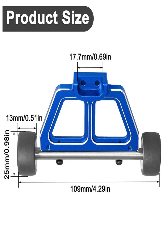XSYGO Aluminum Wheelie Bar Set Stand Up Wheel for 1/16 Traxxas Mini XRT VXL-3s 108076-1 Mini Maxx BL-2s 107154-1 Monster Truck Upgrades Part (Blue) - Image 3