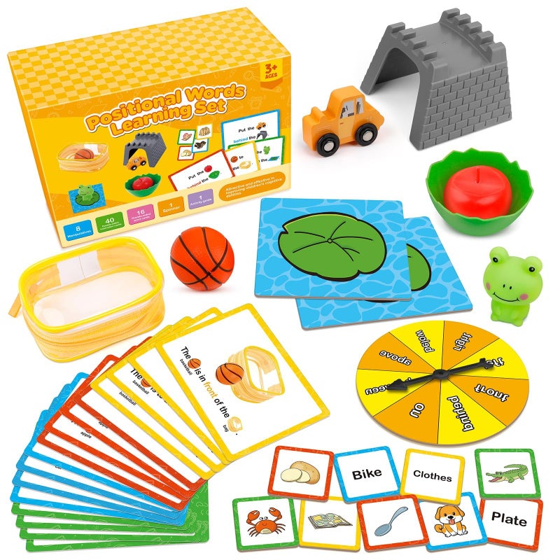 Broytain Positional Word Learning Set, Toddler Board Games, Manipulatives Match Games, Educational Games for Kids Ages 4+, STEM Learning Activities, Fine Motor Skills, Speech Therapy Toys - Image 1