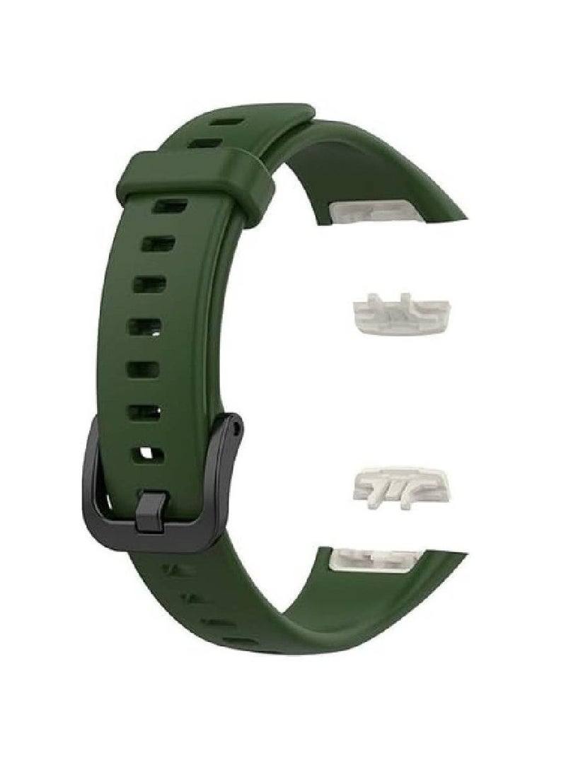Silicone Sport Watch Strap for Huawei Band 6 | Comfortable Replacement Bracelet Band (Green) - Image 1