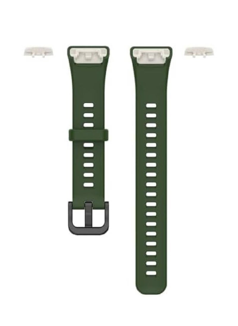 Silicone Sport Watch Strap for Huawei Band 6 | Comfortable Replacement Bracelet Band (Green) - Image 2