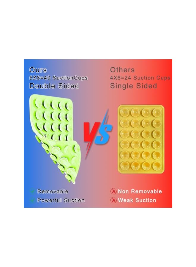 Green Tiger Silicone Suction Cup Phone Mount, Double Sided Hands-Free Strong Sticky Grip Holder for Selfies and TikTok Videos, Non Slip Silicone Phone Stand for iPhone and Android - Image 5