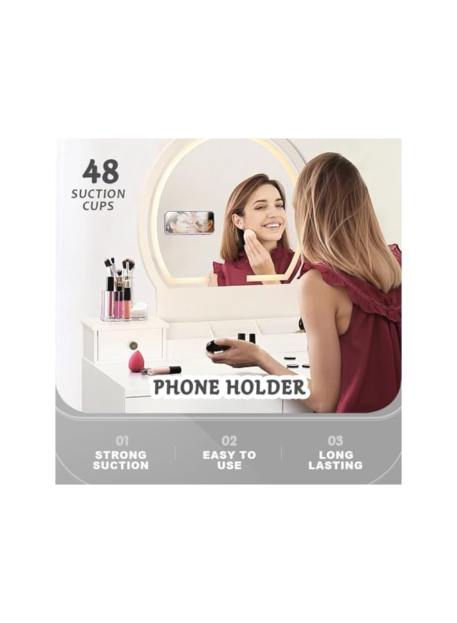 Green Tiger Silicone Suction Cup Phone Mount, Double Sided Hands-Free Strong Sticky Grip Holder for Selfies and TikTok Videos, Non Slip Silicone Phone Stand for iPhone and Android - Image 3