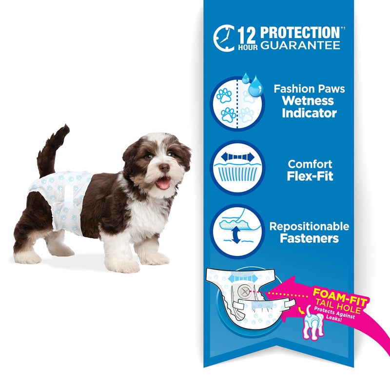 Four Paws Wee-Wee Super Absorbent Disposable Adjustable Dog Potty Training Diapers, Leak-Proof Protection for Puppies and Small Dogs, Extra Small, 36 Count - Image 3