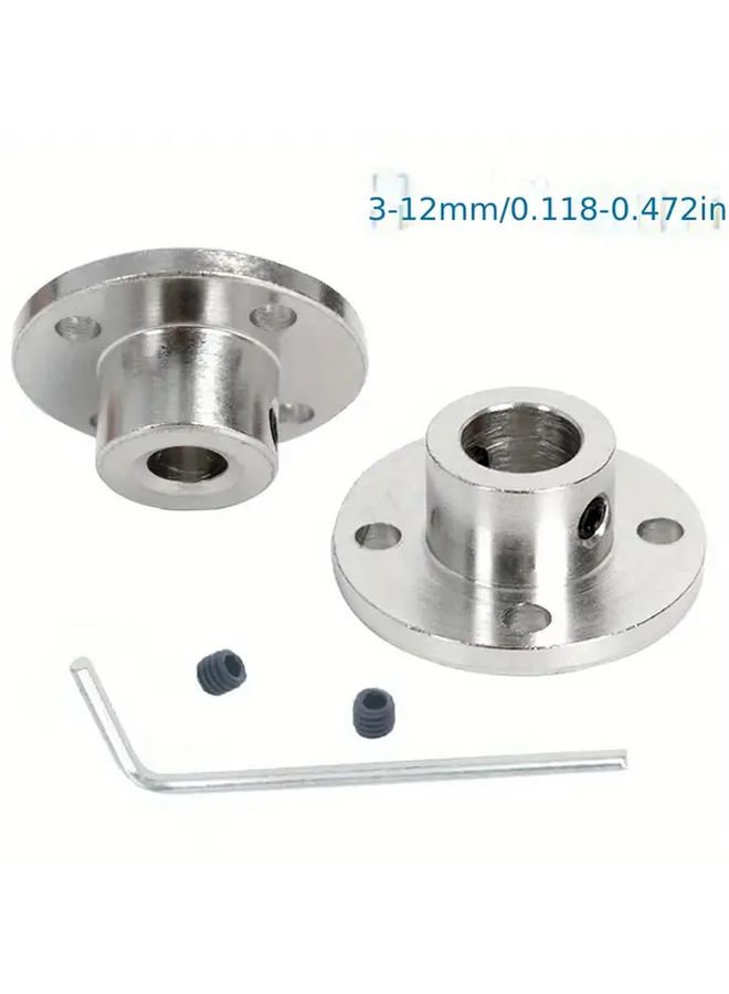 Heavy Duty Motor Coupling Flange Bracket Kit 8mm With Wrench And Mounting Screws - Image 3