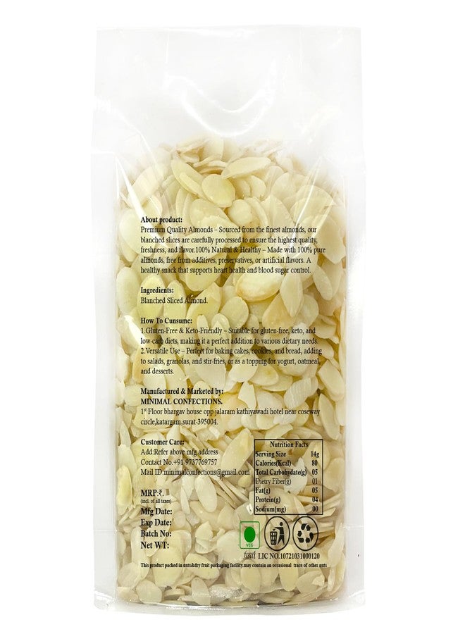 Minimal Sliced Blanched California Almonds, 1kg (Badam Flakes, Perfect for Garnish, Baking and Salads) - Image 2