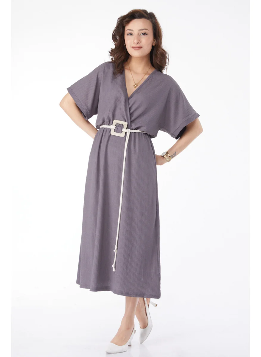 Tofisa 24660-FUME Belted Dress