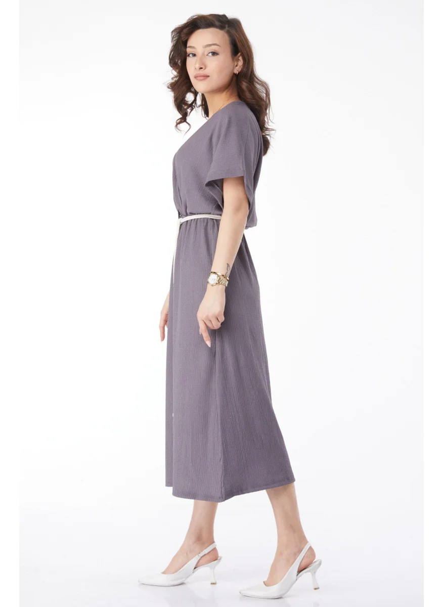 Tofisa 24660-FUME Belted Dress