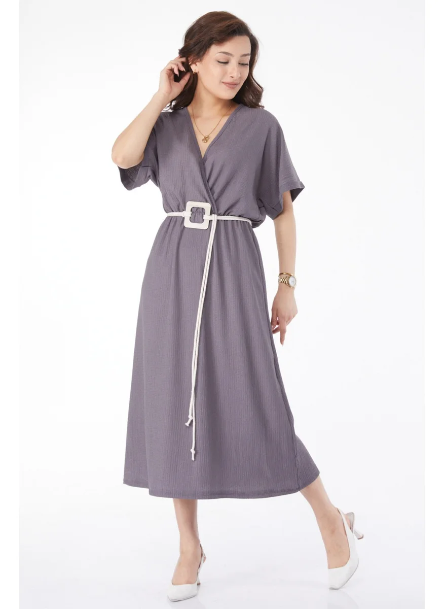 Tofisa 24660-FUME Belted Dress