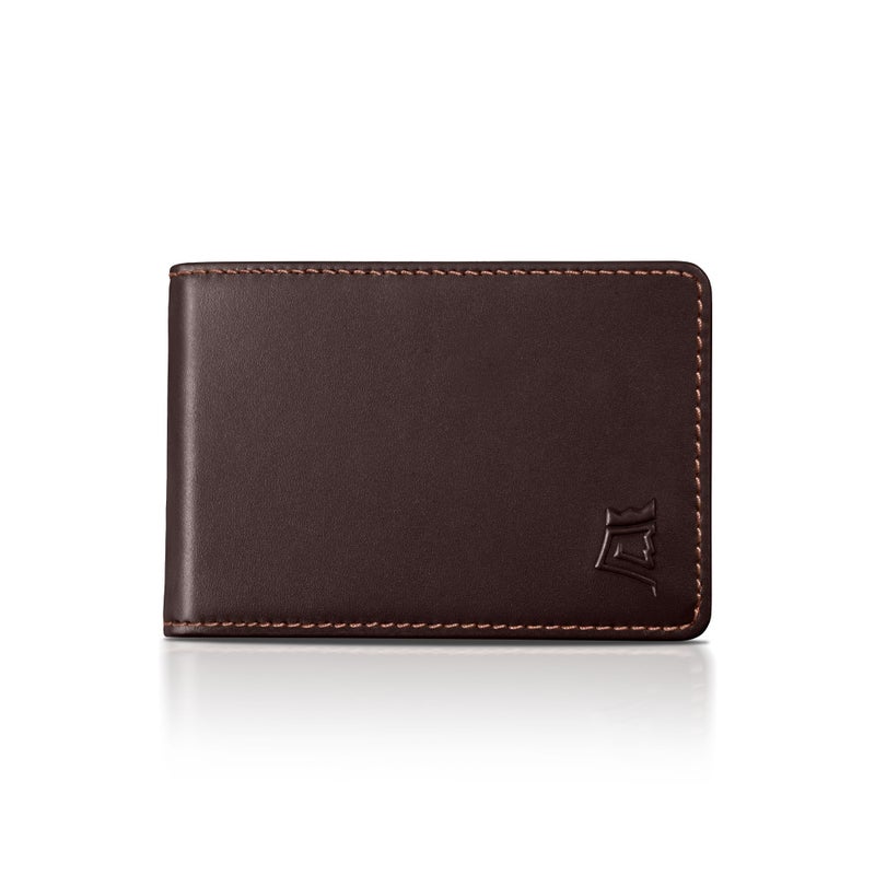 Kings Loot Wallet for Men | Minimalist Slim RFID Blocking Leather Design with Cash Pocket & Card Pull Strap | Holds 1-15 Cards | Stylish & Durable Wallets (Umber) - Image 1