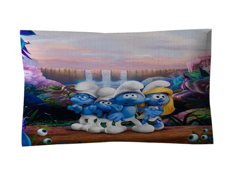 Laying Style Soft Touch Velvet 3D Cartoon Digital Print Single Bedsheet with 1 Pillow Cover (Multicolour) - Image 2