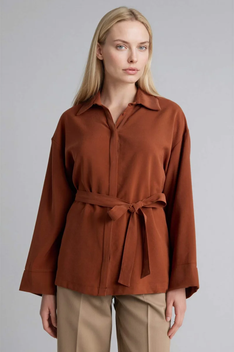 ديفاكتو Relax Fit Long Sleeve Shirt
