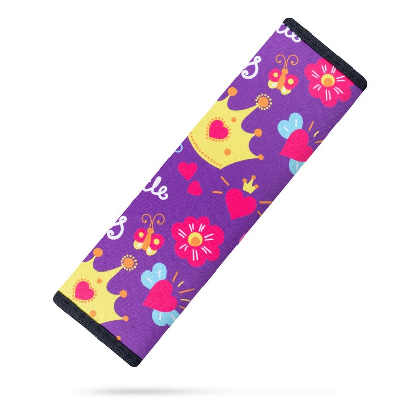 YR Seat Belt Cover for Kids, Soft Comfort Seat Belt Cushion for Children, Cute Cartoon Pattern Car Seat Belt Pads Cover for Girls and Boys, 1 Pack, Princess - Image 1