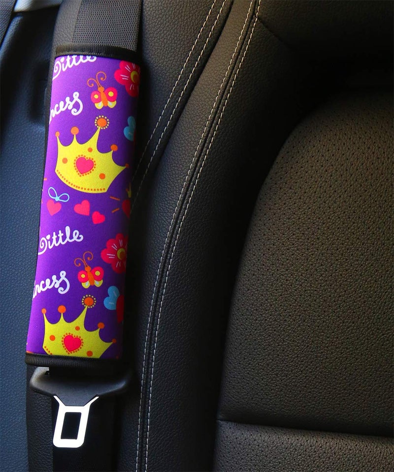 YR Seat Belt Cover for Kids, Soft Comfort Seat Belt Cushion for Children, Cute Cartoon Pattern Car Seat Belt Pads Cover for Girls and Boys, 1 Pack, Princess - Image 3