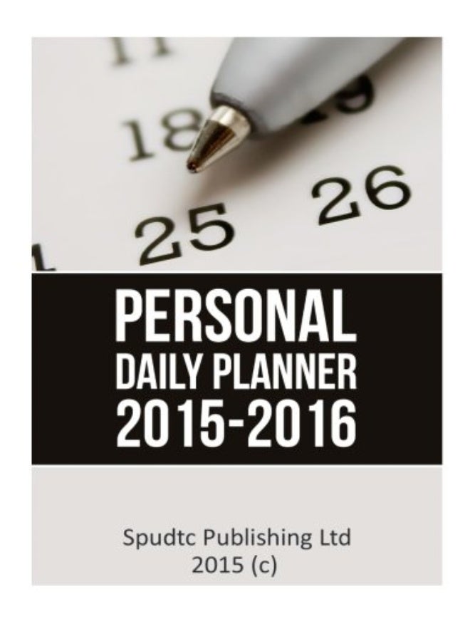Personal Daily Planner 2015-2016 - Image 1