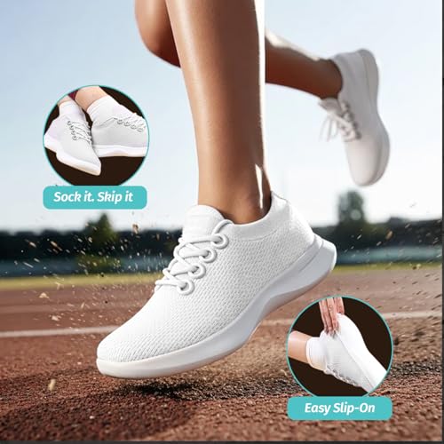 YOHO Fastlane 0600 Sneakers for Women | Stylish, Casual & Lightweight | Extra soft Walking Slip-On Shoes for Ladies/Girls | Artic White -UK 8 - Image 2