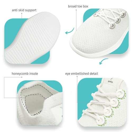YOHO Fastlane 0600 Sneakers for Women | Stylish, Casual & Lightweight | Extra soft Walking Slip-On Shoes for Ladies/Girls | Artic White -UK 8 - Image 5
