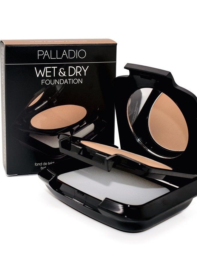 PALLADIO - Dual Wet and Dry Foundation with sponge and Mirror, Squalane Infused, Apply Wet for Maximum Coverage or Dry for Light Finishing and Touchup, Minimize Fine Lines, All day Wear, Neroli Bronze - Image 1