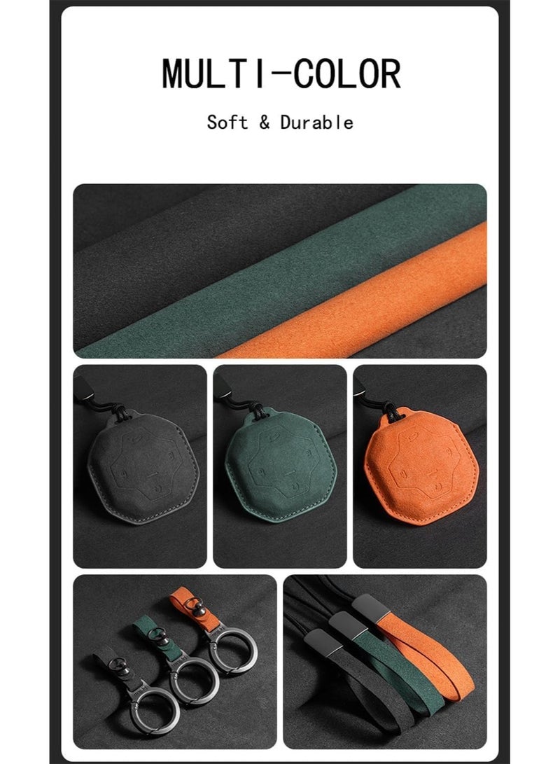 AGREON Premium Leather Key Fob Cover Protector Fit for Jetour T2 Accessories, Soft Full Protection Key Case Shell (Orange) - Image 5