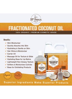 Organic Fractionated Coconut Oil (16 Oz) Premium Grade Nongmo; Cold Pressed 100% Pure Fractionated Coconut Oil For Skin Face Hair Soap Making Ideal Carrier For Essential Oils 16 Fl Oz - pzsku/Z5CA92CF4B72E377D8B01Z/45/_/1718173706/e18c646b-a27f-4ec0-88b4-9bd14d1789af