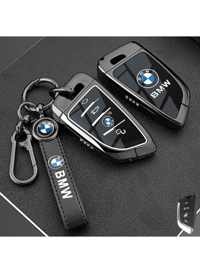 BMW Suitable for BMW 530 key cover for 3 Series, 325Li, 5 Series, 1 Series, i3, X1, X2, X3, X4, X5, X6 and other BMW models. High-end key cover. - Image 1