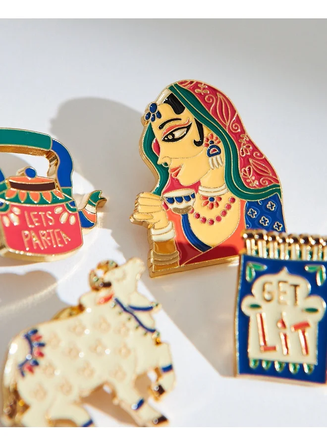 Chumbak Desi Doodles Enamel Pin Set