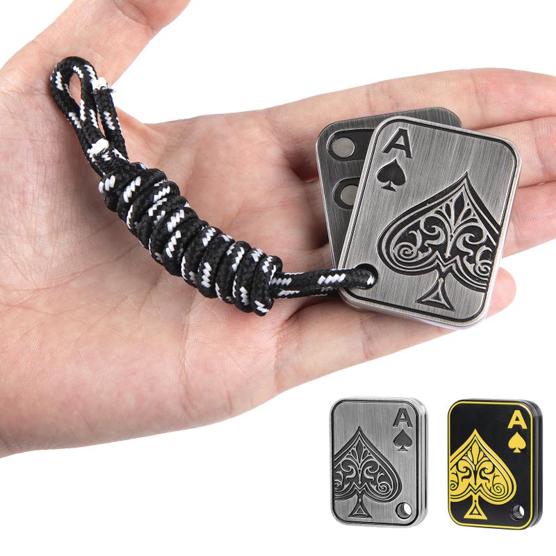 ITOKEY Fidget Toys Adults Metal Fidget Slider Poker Magnet Fidgets for Anxiety and Stress Discreet Fidget Toys with Paracord Rope ADHD Figette Toys for Adults Men - Image 3