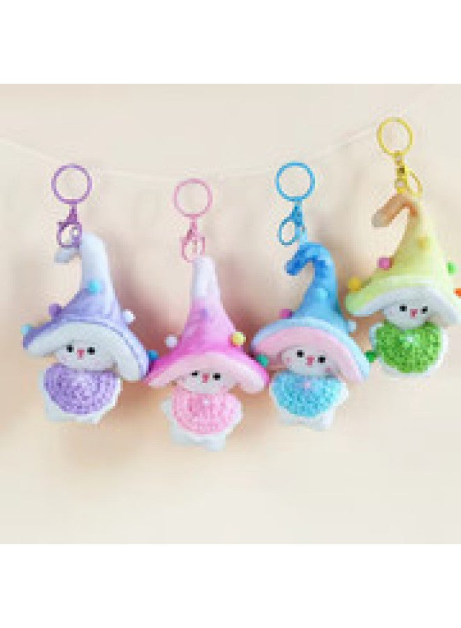 دمية قطيفة ناعمة للغاية على شكل فطر قزم، حقيبة كرتونية ناعمة، سلسلة مفاتيح محشوة بقطن البولي بروبيلين للهدايا. - Image 2