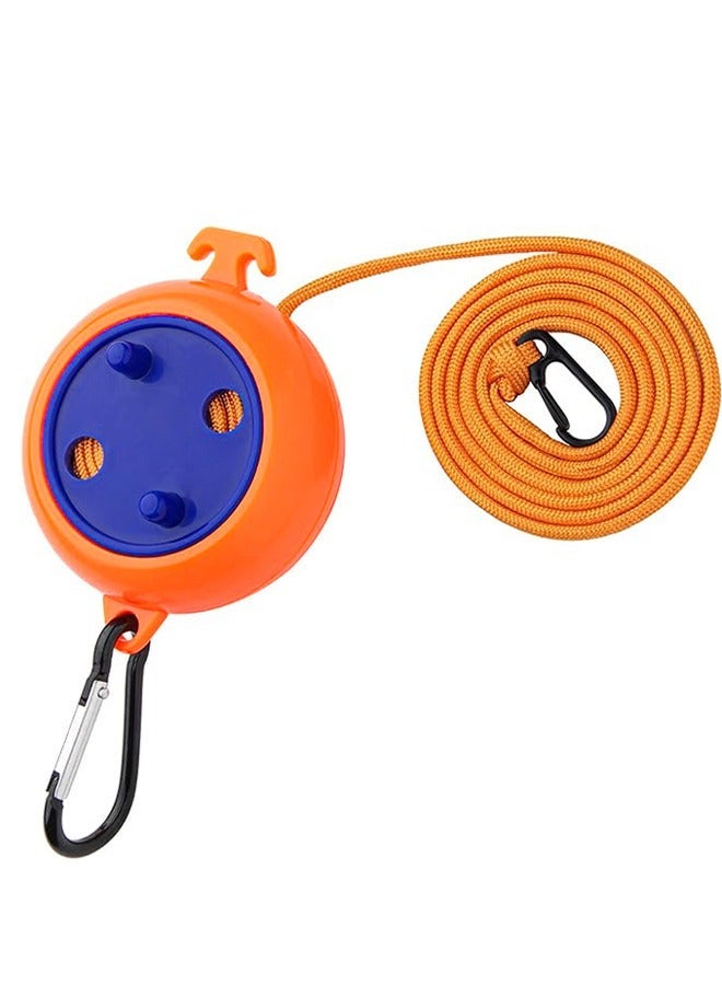 Portable Travel Clothesline Cord Caudblor Adjustable 10m Camping Clothes line Compact And Lightweight Retractable Clothes Drying Rope Laundry Drying Rope for Trip Cruise Outdoor/Indoor Blue/Orange - Image 1