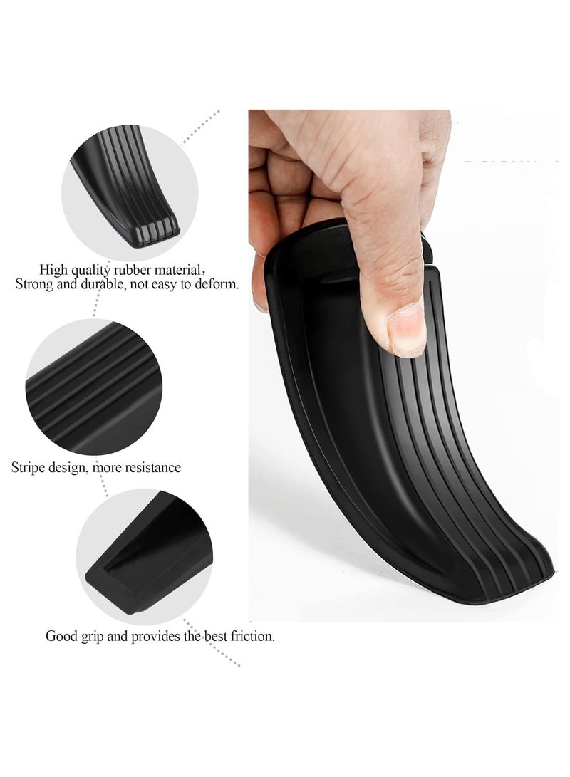 NANAO 4-Pack Sturdy Rubber Door Stop Wedges - Stackable Bottom of Door Stops for Floor, Non-Slip & Durable, Ideal for Home, Office, or Garage - Image 3