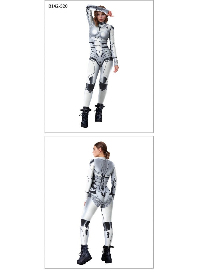 Autumn One-piece Mechanical Digital Printing Tight-fitting Costume For Performance Purposes - Image 3