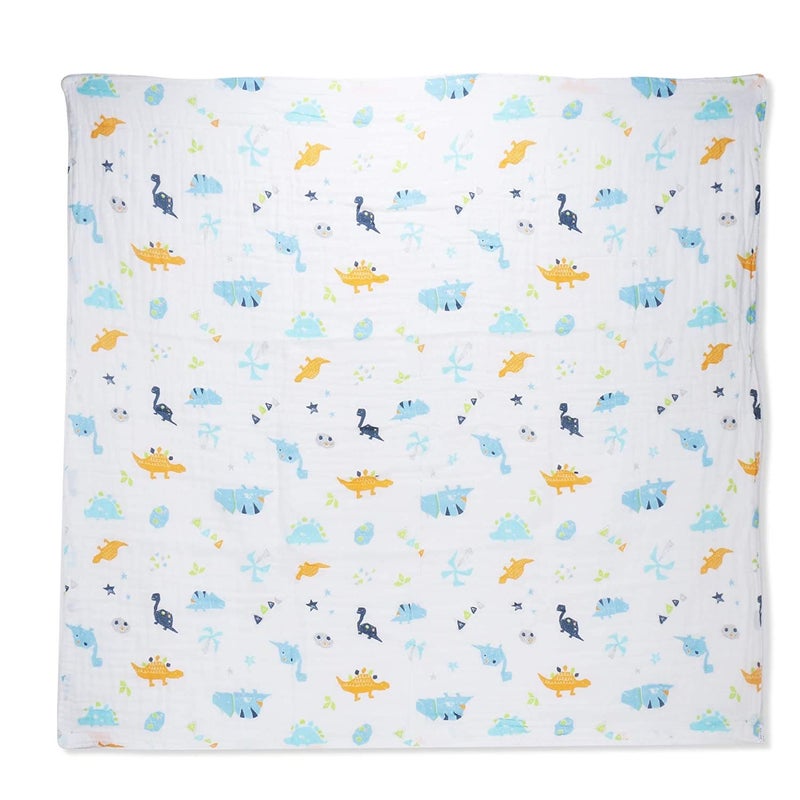 Pokory Baby Blanket Muslin Blanket for Infant New Born Multipurpose Summer Baby Wrapper Set of 2 Assorted Print