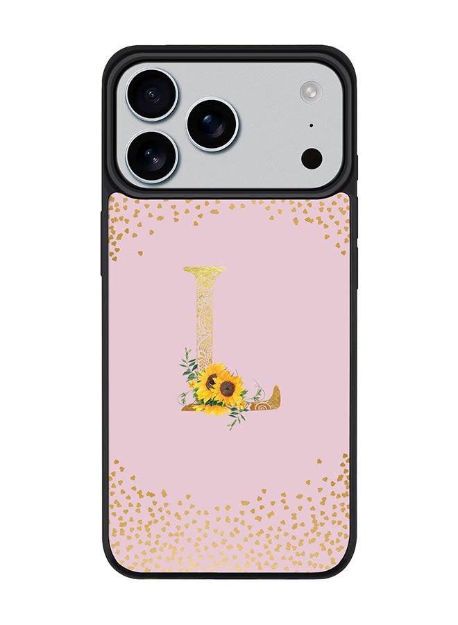 Stylizedd حافظة آيفون 17 برو ماكس، [متوافقة مع ماغسيف] غلاف مغناطيسي نحيف لحافظة هاتف آيفون 17 برو ماكس - مونوغرام زهور مخصص - ل (وردي) - Image 1