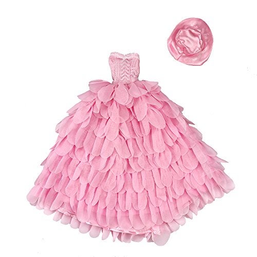 BARWA Princess Evening Party Clothes Wears Dress with Hat Outfit Set for 11.5 inch Doll - Image 5