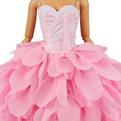BARWA Princess Evening Party Clothes Wears Dress with Hat Outfit Set for 11.5 inch Doll - Image 4