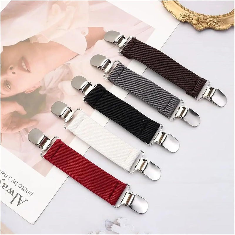 Cinch Clip Cinch Clip 20Pcs Retro New Fit Dress Clips Shawl Brooch Duck Clasps Cardigan for Variety of Shirts(Coffee) - Image 3