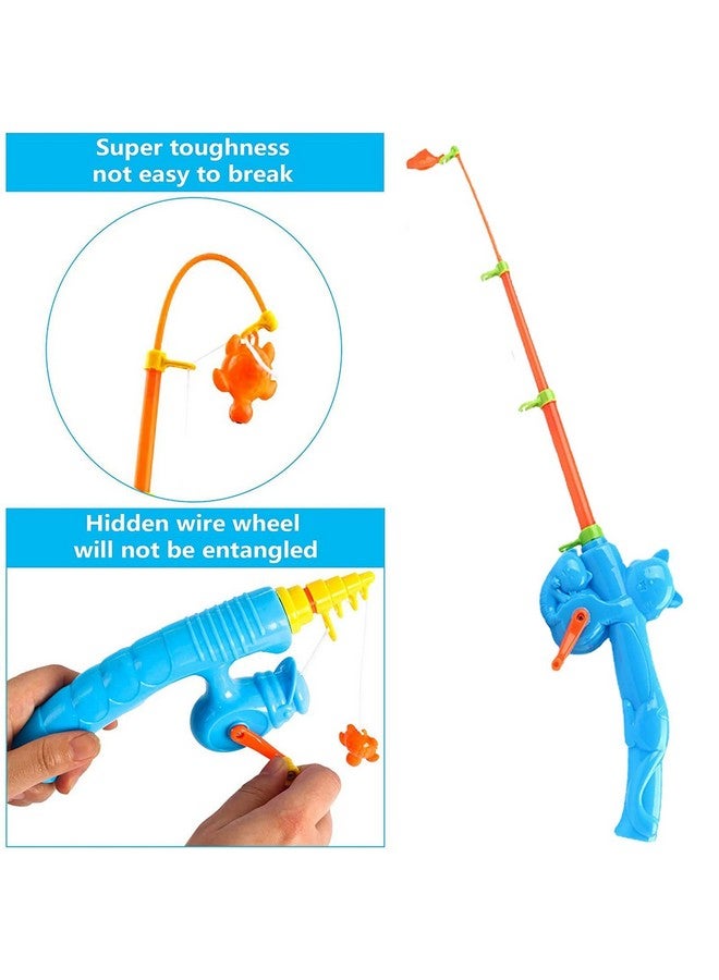 Timisea 6 Pieces Fishing Rod Magnetic Fishing Game Educational Learning Toys 3 Colors Plastic Floating Fish Toddler Color Ocean Sea Animals for Children and Adult Magnetic Fishing Rod Game - Image 4