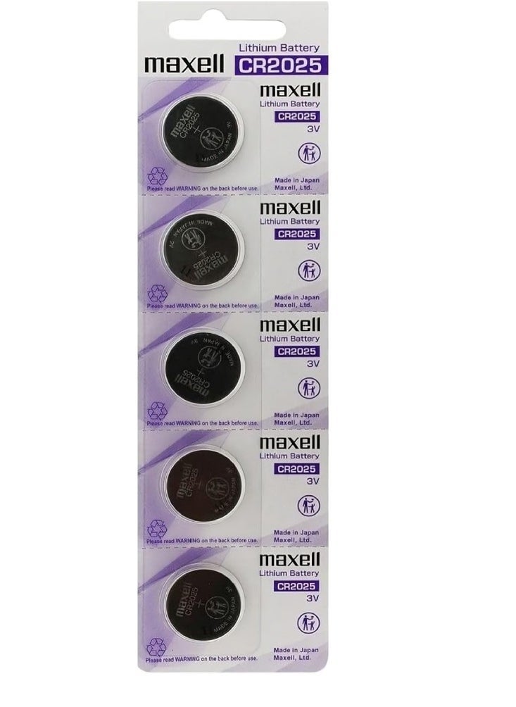 Maxell 5 Pcs CR2025 3V Lithium Battery - Image 3