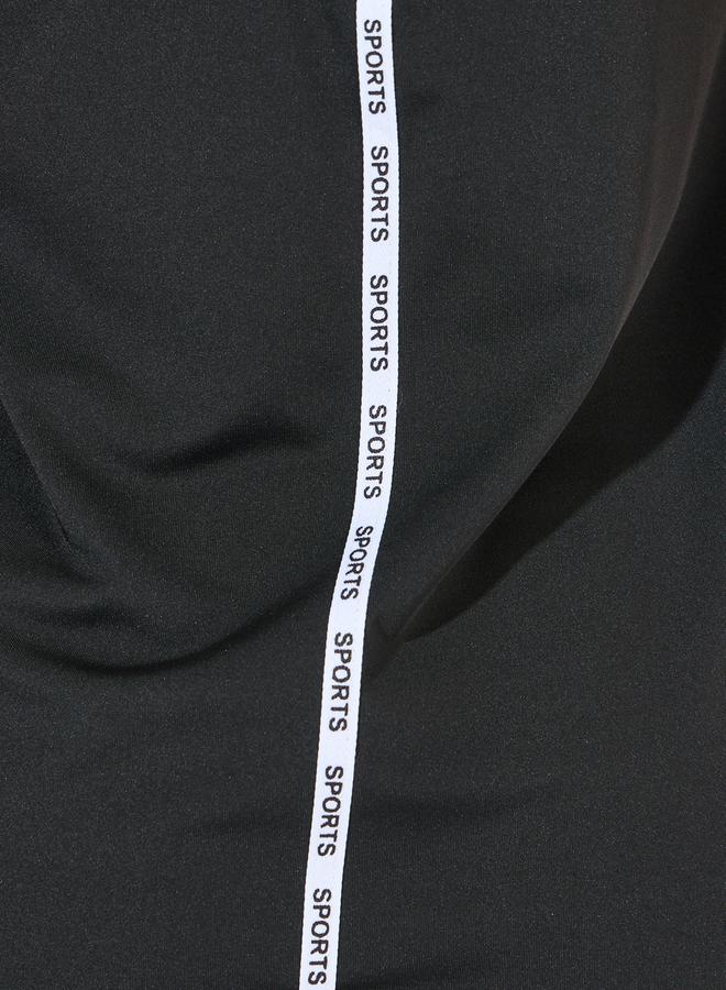 Styli Back Taping Cut-Out Detail Short Sleeve Top - Image 5