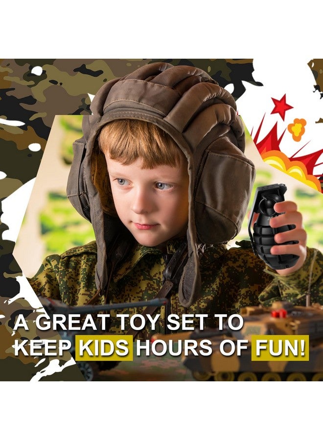 سراتي قطعتان من قنابل يدوية للعب المعركة مع 20 طلقة من ذخيرة الرغوة نموذج لعبة تكتيكية قنبلة يدوية وهمية ألعاب عسكرية للرياضة الخارجية لعبة تظاهرية للعب دور الجيش (أسود) - Image 5