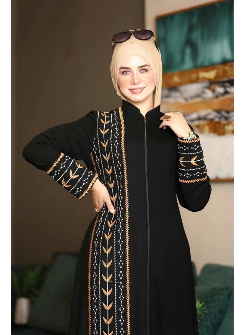 Imported Saudi Crepe Abaya – Comfortable Elegance, Size 2: Width 70 cm – Suitable for up to 110 kg - Image 4