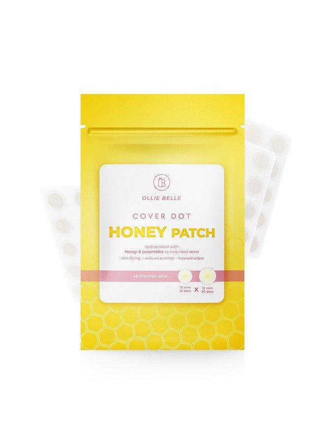 SMARTMED Cover Dot Honey Patch Ollie Belle Hydrocolloid Acne Patches Skincare Treatment Nondrying Oil Absorbing Pimple Cover Waterproof Invisible Protection 48 Ct  - Image 1