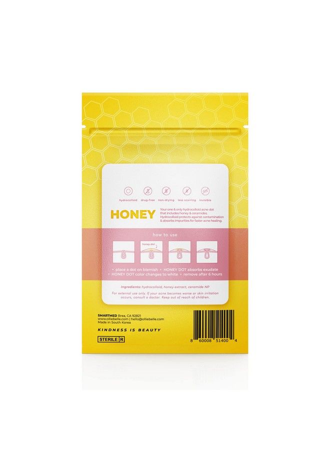 SMARTMED Cover Dot Honey Patch Ollie Belle Hydrocolloid Acne Patches Skincare Treatment Nondrying Oil Absorbing Pimple Cover Waterproof Invisible Protection 48 Ct  - Image 4
