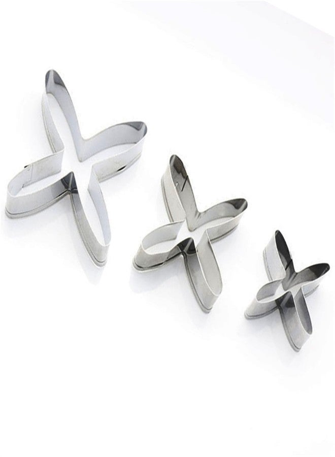 IShang Stainless Steel Forsythia Viridissima Petals Fondant Cutters Set, Flower Shaped Cookie Cutter Molds for Baking DIY (Set of 3 pcs) - Image 3
