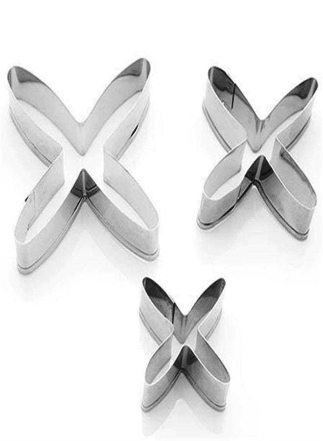 IShang Stainless Steel Forsythia Viridissima Petals Fondant Cutters Set, Flower Shaped Cookie Cutter Molds for Baking DIY (Set of 3 pcs) - Image 2